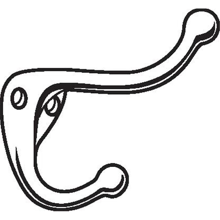 Designs-Done-Right 300-625 Bright Chrome Double Coat Hook DE2945926